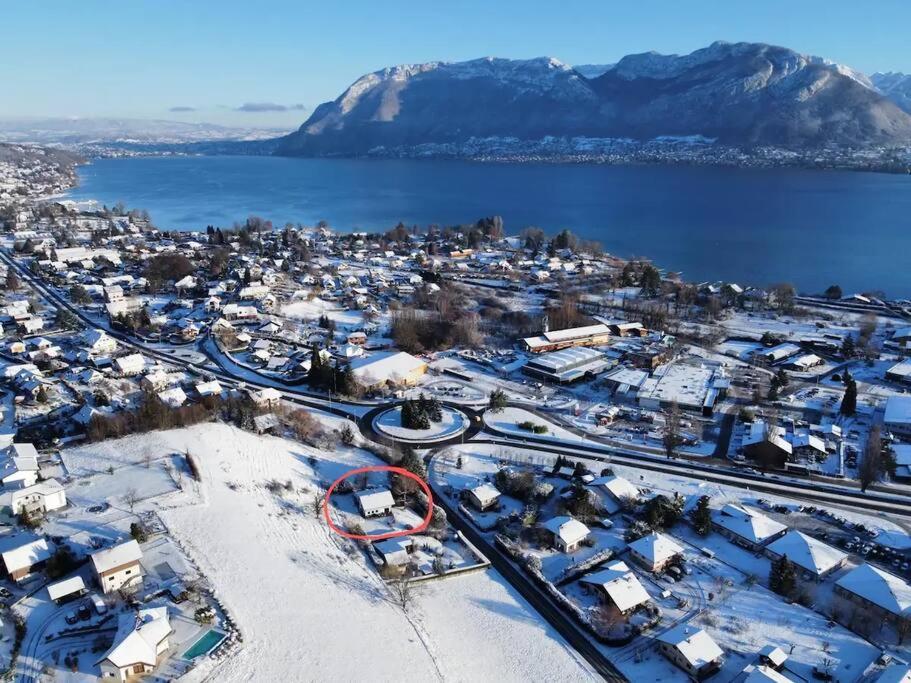 Appartement Independant 30 M² A 500M Du Lac, 2 Velos Et Parking Fournis Sévrier Exteriör bild